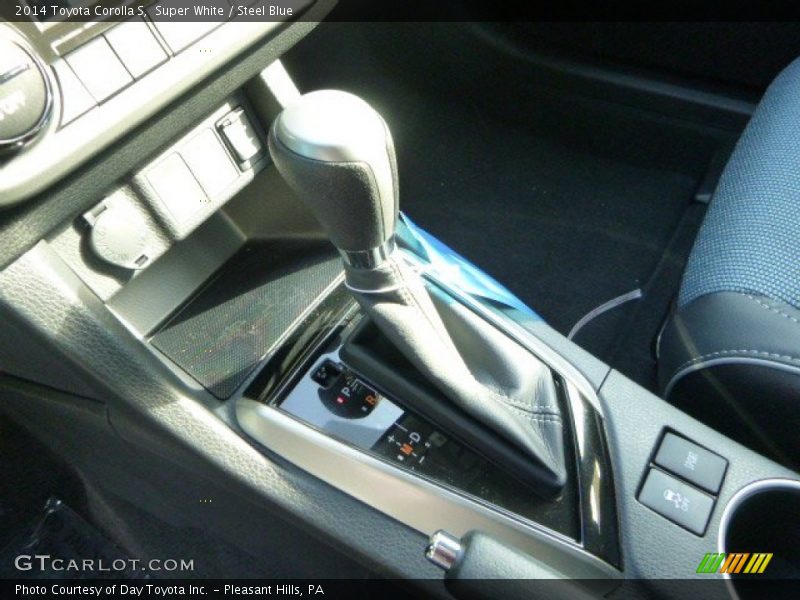 Super White / Steel Blue 2014 Toyota Corolla S