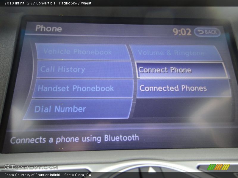 Pacific Sky / Wheat 2010 Infiniti G 37 Convertible