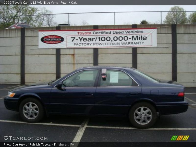Blue Velvet Pearl / Oak 1999 Toyota Camry LE V6