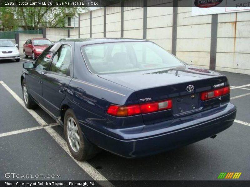 Blue Velvet Pearl / Oak 1999 Toyota Camry LE V6