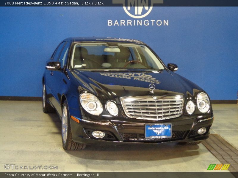 Black / Black 2008 Mercedes-Benz E 350 4Matic Sedan