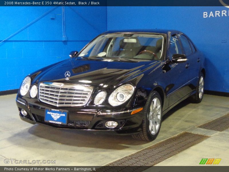 Black / Black 2008 Mercedes-Benz E 350 4Matic Sedan