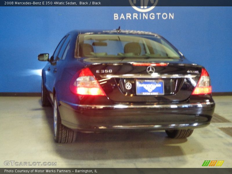 Black / Black 2008 Mercedes-Benz E 350 4Matic Sedan