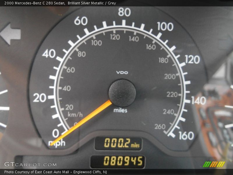 Brilliant Silver Metallic / Grey 2000 Mercedes-Benz C 280 Sedan