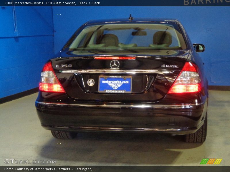Black / Black 2008 Mercedes-Benz E 350 4Matic Sedan