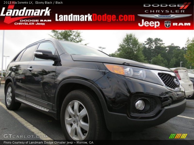 Ebony Black / Black 2013 Kia Sorento LX