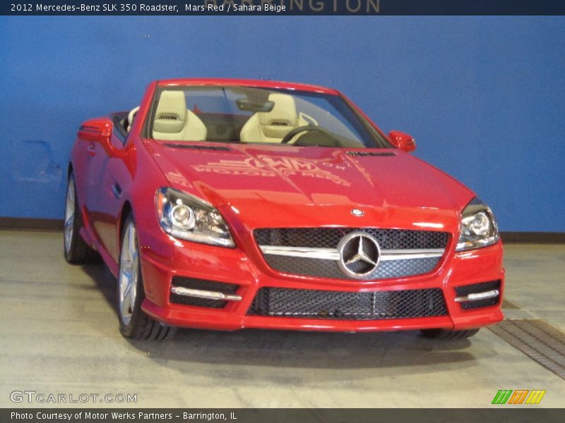 Mars Red / Sahara Beige 2012 Mercedes-Benz SLK 350 Roadster