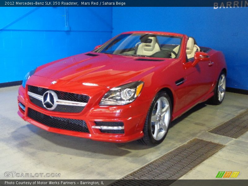 Mars Red / Sahara Beige 2012 Mercedes-Benz SLK 350 Roadster