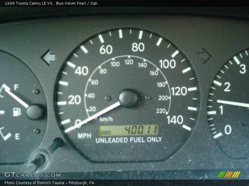 Blue Velvet Pearl / Oak 1999 Toyota Camry LE V6