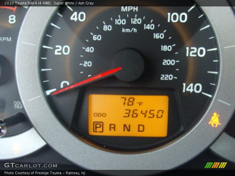 Super White / Ash Gray 2010 Toyota RAV4 I4 4WD