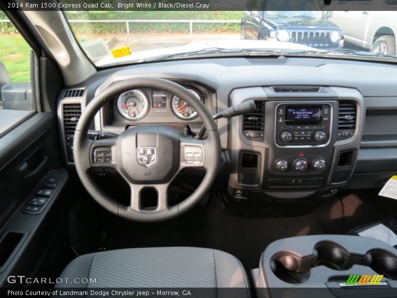 Bright White / Black/Diesel Gray 2014 Ram 1500 Express Quad Cab