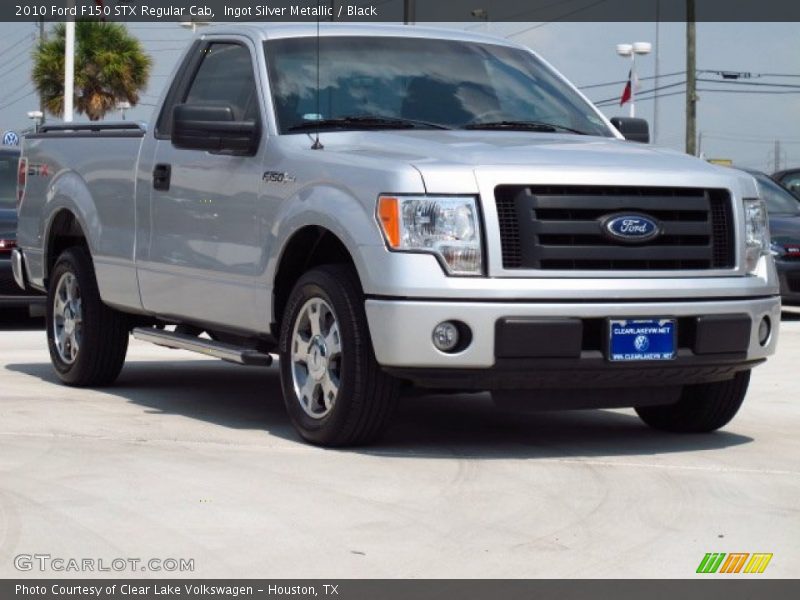 Ingot Silver Metallic / Black 2010 Ford F150 STX Regular Cab