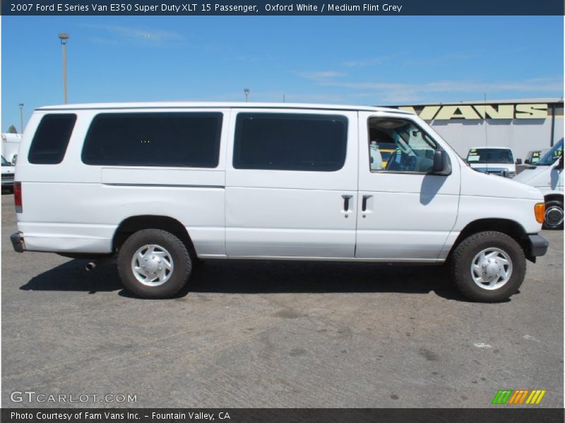 Oxford White / Medium Flint Grey 2007 Ford E Series Van E350 Super Duty XLT 15 Passenger