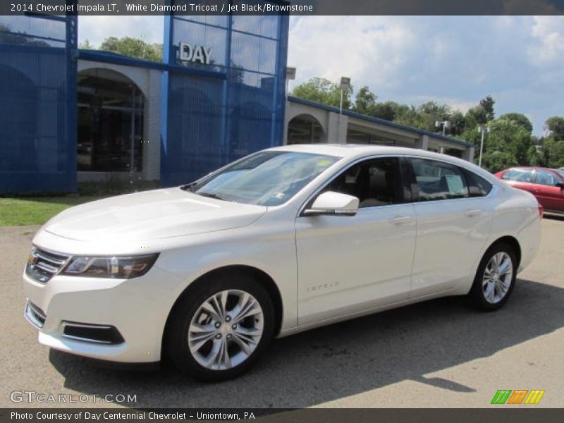 White Diamond Tricoat / Jet Black/Brownstone 2014 Chevrolet Impala LT
