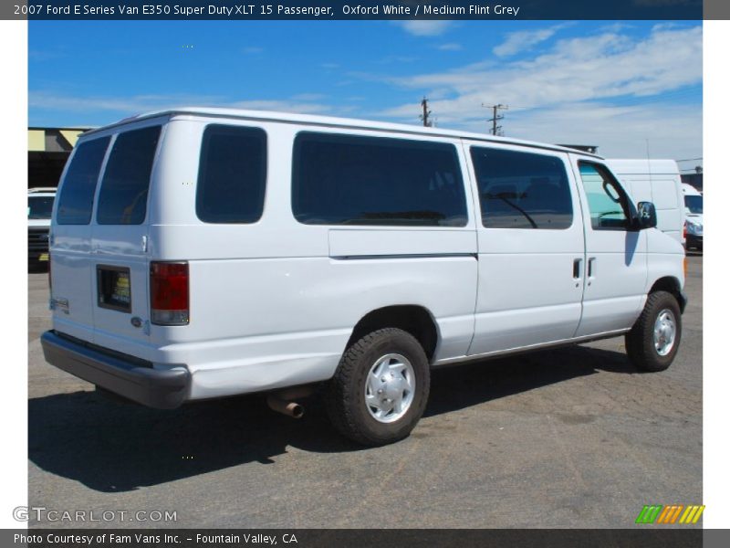 Oxford White / Medium Flint Grey 2007 Ford E Series Van E350 Super Duty XLT 15 Passenger