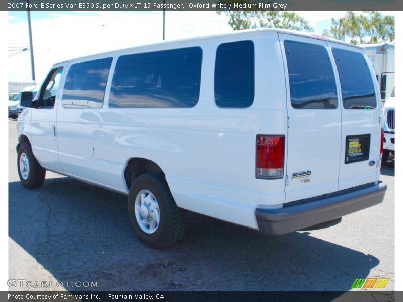 Oxford White / Medium Flint Grey 2007 Ford E Series Van E350 Super Duty XLT 15 Passenger