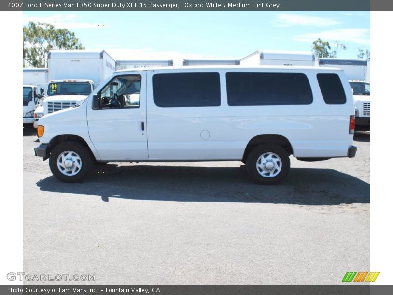 Oxford White / Medium Flint Grey 2007 Ford E Series Van E350 Super Duty XLT 15 Passenger