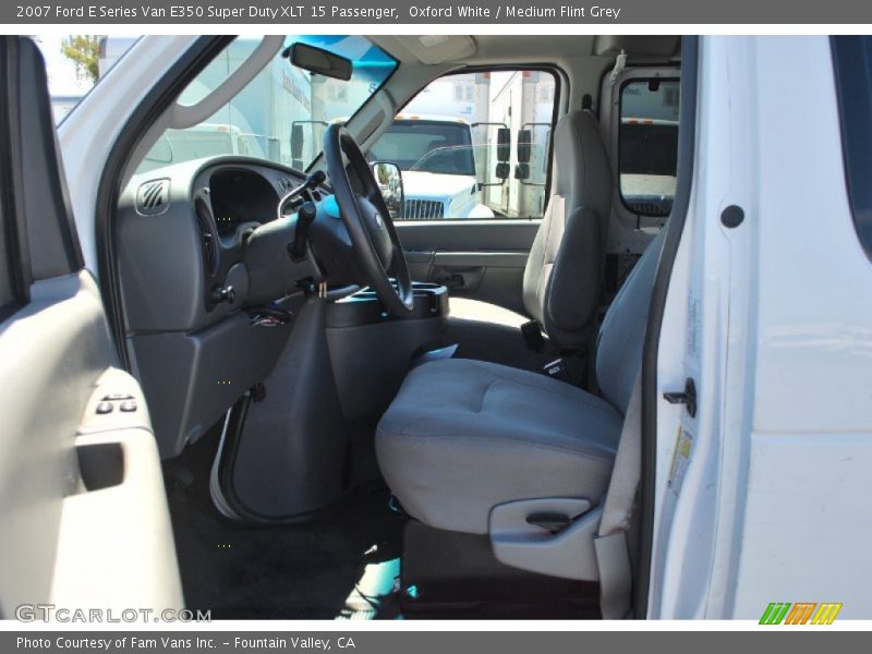 Oxford White / Medium Flint Grey 2007 Ford E Series Van E350 Super Duty XLT 15 Passenger