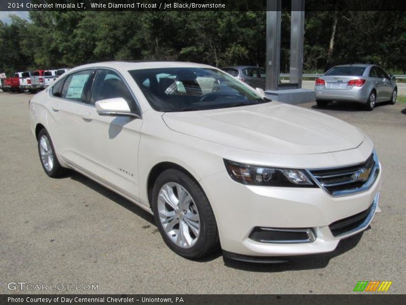 White Diamond Tricoat / Jet Black/Brownstone 2014 Chevrolet Impala LT