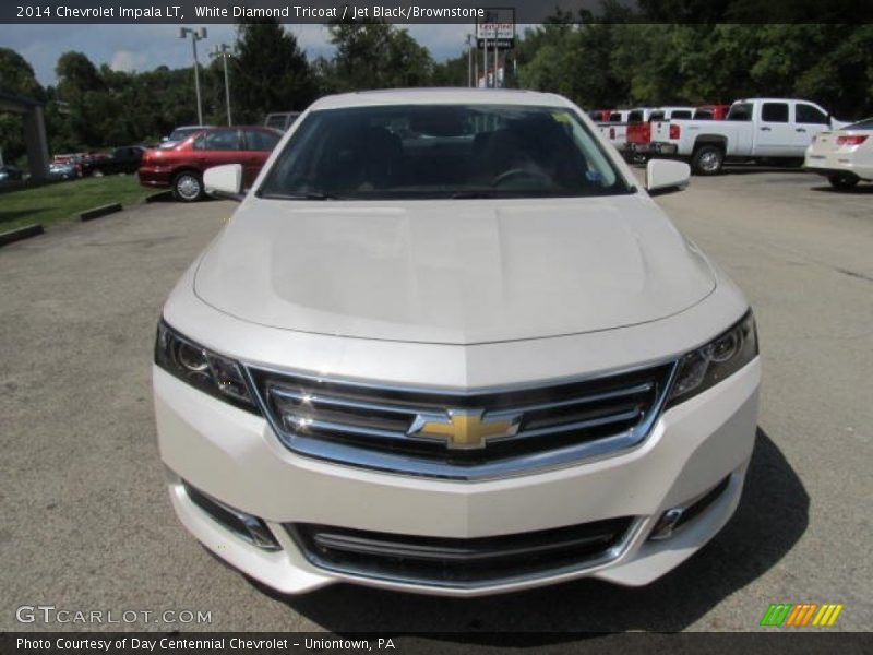 White Diamond Tricoat / Jet Black/Brownstone 2014 Chevrolet Impala LT