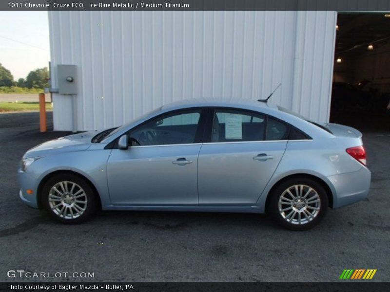 Ice Blue Metallic / Medium Titanium 2011 Chevrolet Cruze ECO