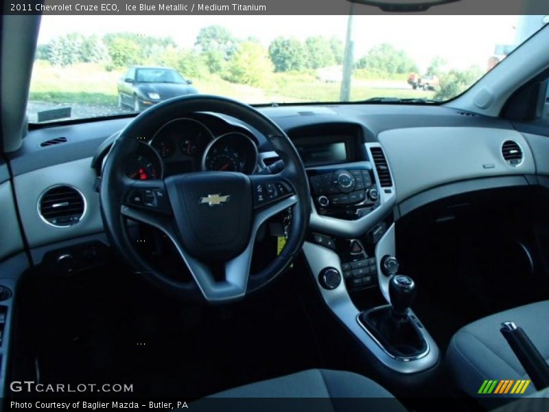 Ice Blue Metallic / Medium Titanium 2011 Chevrolet Cruze ECO