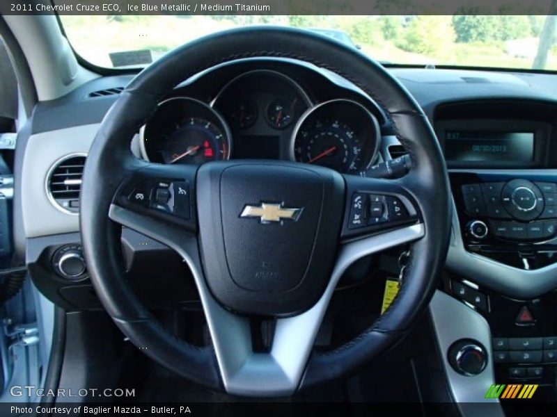 Ice Blue Metallic / Medium Titanium 2011 Chevrolet Cruze ECO
