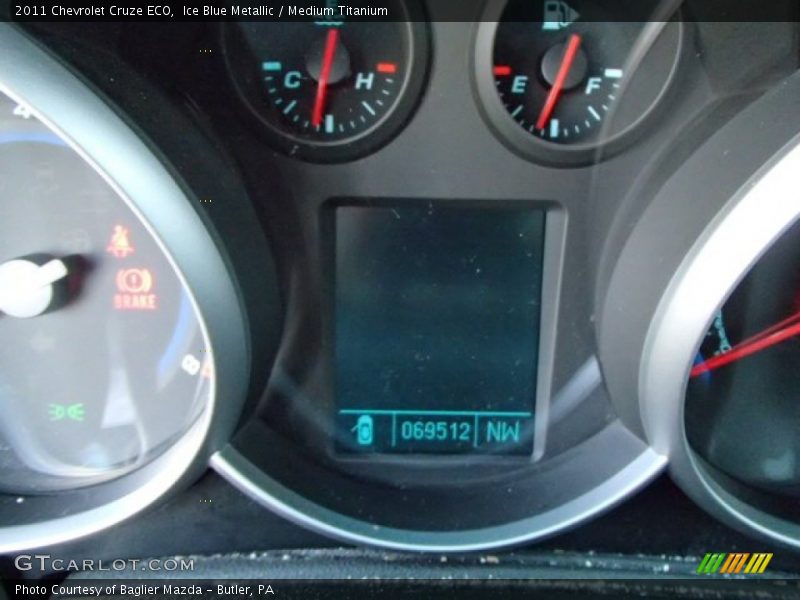Ice Blue Metallic / Medium Titanium 2011 Chevrolet Cruze ECO