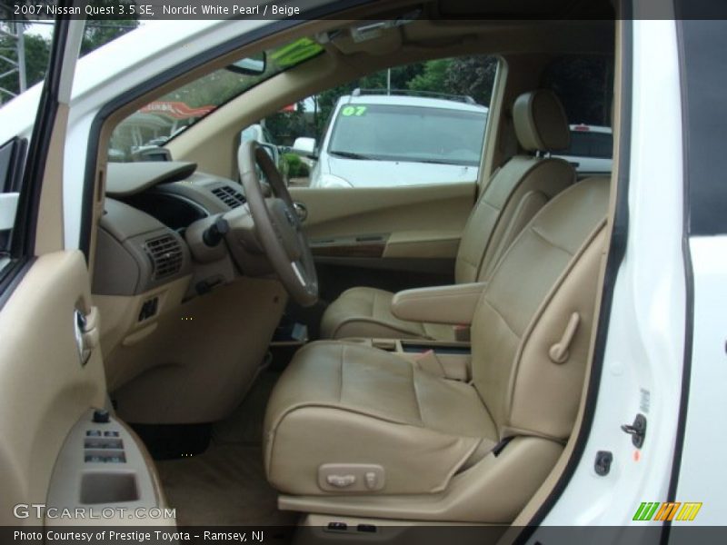 Nordic White Pearl / Beige 2007 Nissan Quest 3.5 SE