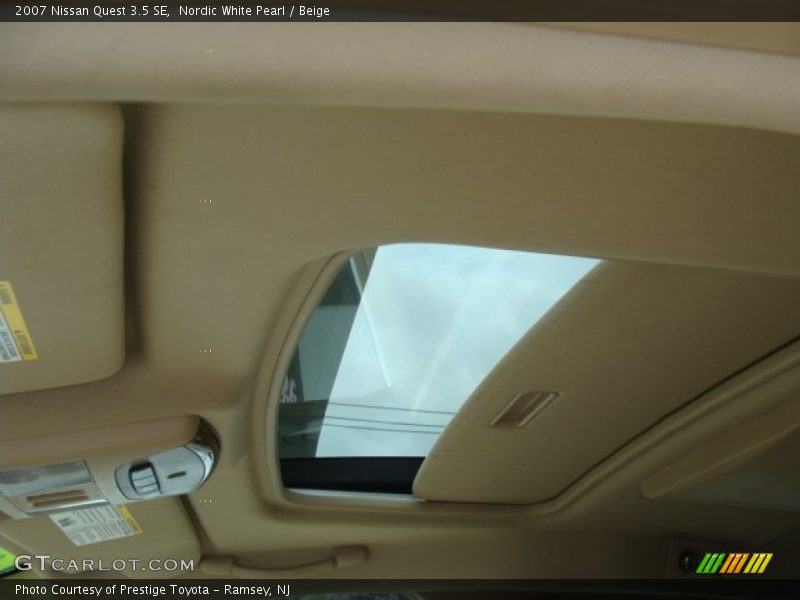 Nordic White Pearl / Beige 2007 Nissan Quest 3.5 SE