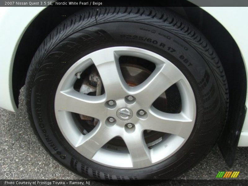 Nordic White Pearl / Beige 2007 Nissan Quest 3.5 SE