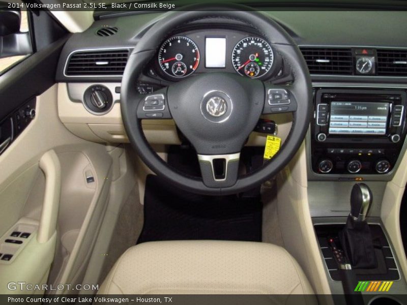 Black / Cornsilk Beige 2014 Volkswagen Passat 2.5L SE