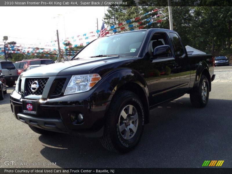 Super Black / Graphite/Red 2010 Nissan Frontier Pro-4X King Cab 4x4