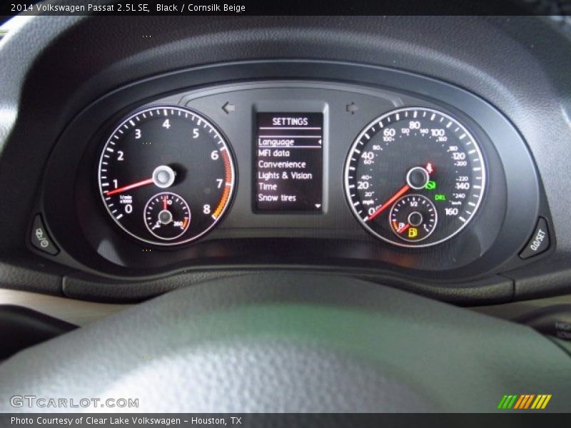 Black / Cornsilk Beige 2014 Volkswagen Passat 2.5L SE