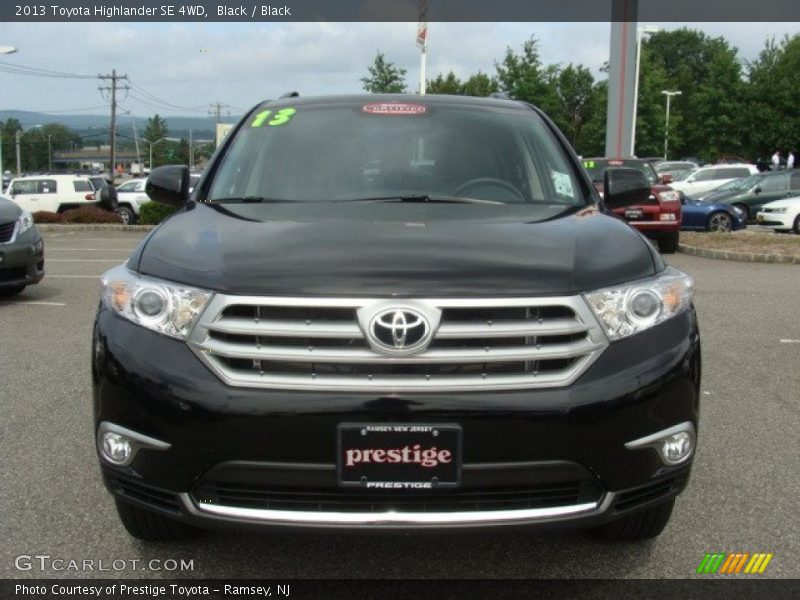 Black / Black 2013 Toyota Highlander SE 4WD