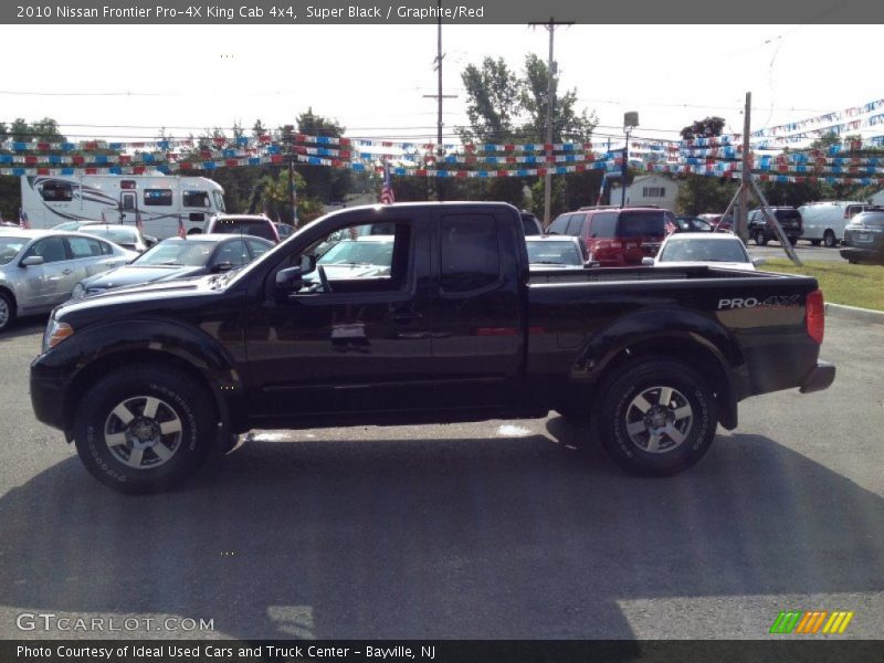 Super Black / Graphite/Red 2010 Nissan Frontier Pro-4X King Cab 4x4