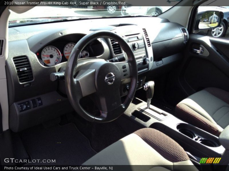 Super Black / Graphite/Red 2010 Nissan Frontier Pro-4X King Cab 4x4