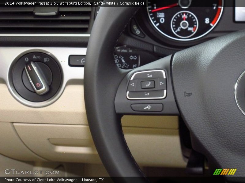 Candy White / Cornsilk Beige 2014 Volkswagen Passat 2.5L Wolfsburg Edition