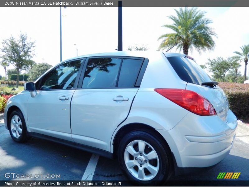 Brilliant Silver / Beige 2008 Nissan Versa 1.8 SL Hatchback