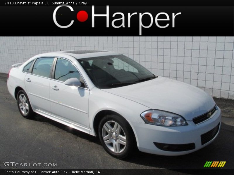 Summit White / Gray 2010 Chevrolet Impala LT