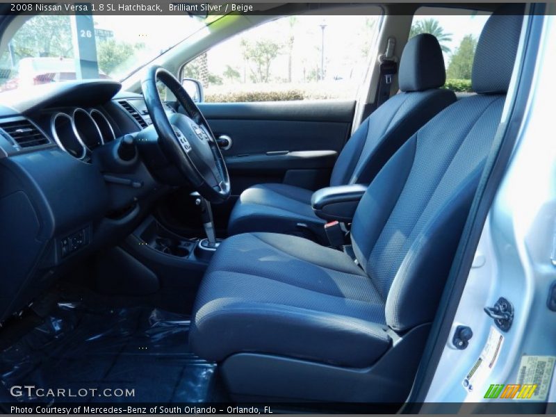 Brilliant Silver / Beige 2008 Nissan Versa 1.8 SL Hatchback