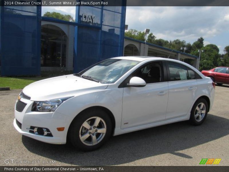 Summit White / Jet Black/Sport Red 2014 Chevrolet Cruze LT