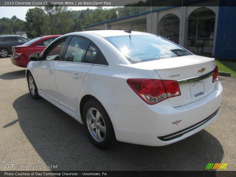 Summit White / Jet Black/Sport Red 2014 Chevrolet Cruze LT