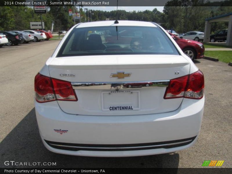 Summit White / Jet Black/Sport Red 2014 Chevrolet Cruze LT