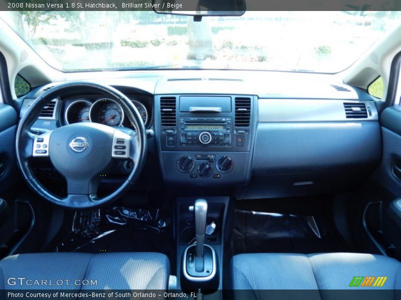 Brilliant Silver / Beige 2008 Nissan Versa 1.8 SL Hatchback