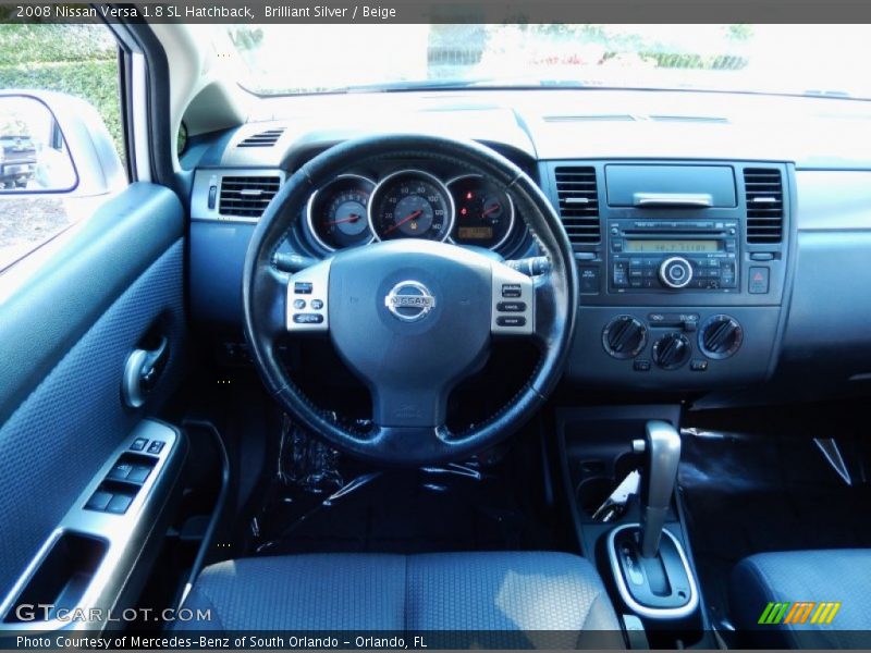 Brilliant Silver / Beige 2008 Nissan Versa 1.8 SL Hatchback