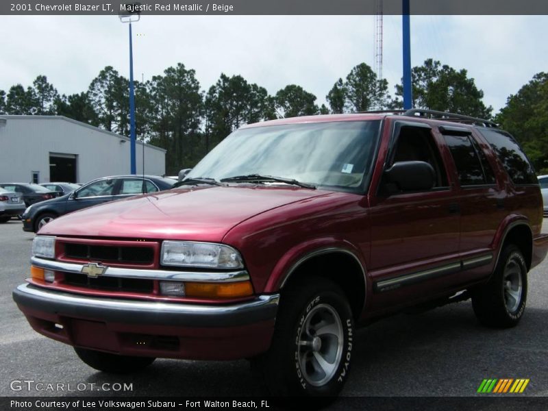 Majestic Red Metallic / Beige 2001 Chevrolet Blazer LT