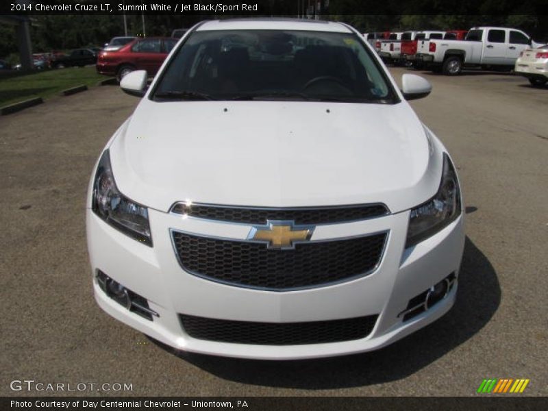 Summit White / Jet Black/Sport Red 2014 Chevrolet Cruze LT