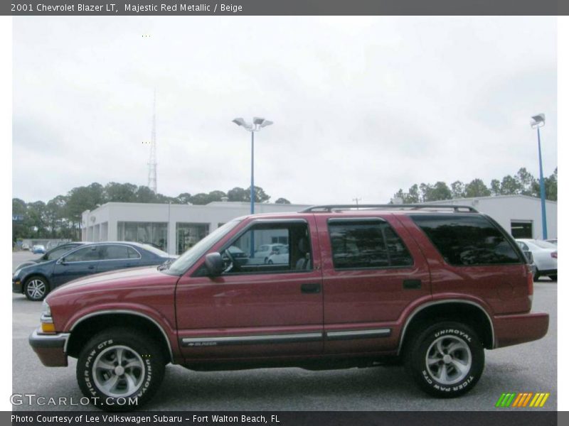 Majestic Red Metallic / Beige 2001 Chevrolet Blazer LT