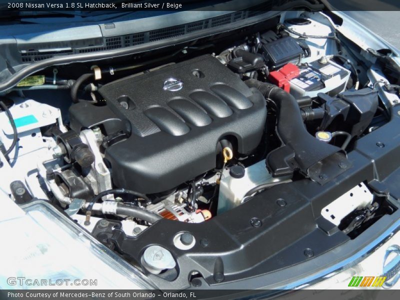 Brilliant Silver / Beige 2008 Nissan Versa 1.8 SL Hatchback